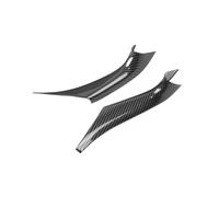 MEIZIYU 2 piezas de cubierta tirador manija puerta interior, Compatible for BMW, X3 X4 G01 G02 2018-2021, panel agarre con textura fibra carbono manija interior de la puerta interior