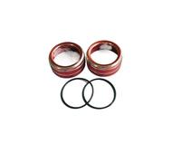MEIZIYU Cubierta anillo perilla, Compatible for Volkswagen, Mk2 Atlas T-roc Ateca Tarraco T6 BULLI JETTA MK7 2017-19 Marco del botón de control de climatización(Red)