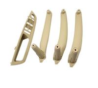 MEIZIYU Embellecedor for manija puerta interior coche, Compatible for BMW X5, X6, E70, E71, E72 (2007-2014) manija interior de la puerta interior(LHD Beige set)