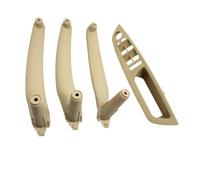MEIZIYU Embellecedor for manija puerta interior coche, Compatible for BMW X5, X6, E70, E71, E72 (2007-2014) manija interior de la puerta interior(RHD Beige set)