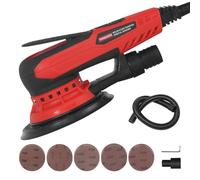 Meizuishi Levigatrice Rotorbitale Senza Spazzole 350W, 5,0 mm orbitale, Platorello 150mm,10 Dischi Abrasivi a Rete, 6 Velocità (4.000-10.000 giri/min) per Legno/Metallo