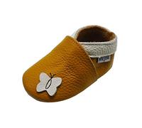 Mejale Zapatos de cuero para bebé Infant Crawling Mocasines para niños pequeños Marrón Blanco Púrpura Marina Lindo Niños Niñas Zapatillas, marrón, 17/18 EU