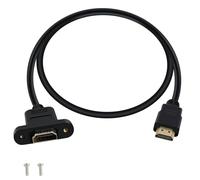 MejaRizon Cable de extensión, HDMI macho a HDMI de entrada de panel de montaje, cable de extensión, cable 4K a hembra de alta velocidad, para reproductor Blu Ray, Xbox360, 150 cm