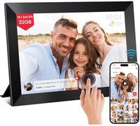 Mejasg Marco de fotos digital de 10,1 pulgadas con 32 GB de memoria, pantalla táctil LCD de 1280 x 800, marco electrónico con rotación automática, marco de fotos digital para fotos y vídeos para
