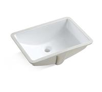 MEJE #202F-1_20.9 Pulgadas Fregadero de Porcelana, Lavabo Rectangular para Encimera, Blanco