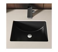 MEJE #202H-BL - Fregadero rectangular de 18 pulgadas para baño, lavabo de cerámica, color negro mate