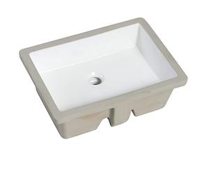 MEJE #T2014-1_19.5 pulgadas, fregadero rectangular bajo encimera, lavabo de cerámica, lavabo debajo del mostrador, blanco