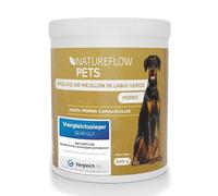 Mejillón de Labio Verde en Polvo para Perros 500g - Suplemento Natural con glucosamina, mejillón Labio Verde Perros, mejillon Labios Verde, 500g de Nueva Zelanda, Apoyo Articular