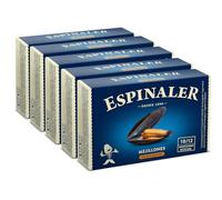 Mejillones en escabeche Espinaler - Pack de 5 latas de 10-12 piezas, tamaño mediano - Conservas Gourmet de mejillones en conserva para tu aperitivo