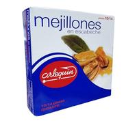 Mejillones en Escabeche Gigantes Arlequin 266g (144g escurrido) - 10-14 Piezas Premium - Conserva Artesanal Gallega - Marisco en Lata Gourmet