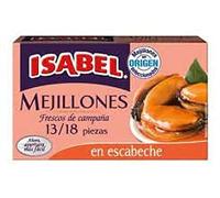 MEJILLONES ESCABECHE 13/18PZA OL-120 115GR (PE 69), ISABEL