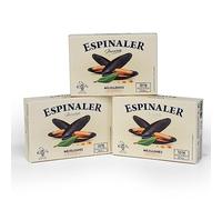 Mejillones Premium en Escabeche Espinaler - Pack de 3 latas de 12-16 piezas- Conservas Gourmet de mejillones en conserva de gran tamaño - Ideales para tu aperitivo
