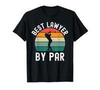 Mejor Abogado por par Divertido Golf Broma Retro Camiseta