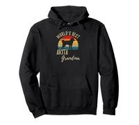 Mejor Akita Grandma Lindo Vintage Akita Granddog Sudadera con Capucha