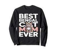 Mejor Amante de Las Mascotas de Bengala Cat Mom Ever Cute Sudadera