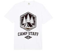 Mejor anfitrión de la tripulación del coordinador del Caos de Campamento del Personal del Campamento Comfort Colors Adult Heavyweight T-Shirt
