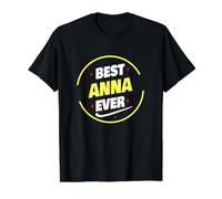 Mejor Anna Ever Funny Anna Nombre Dicho Camiseta gráfica económica, Hombre, Negro, L