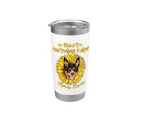 Mejor australiano Kelpie perro mamá siempre girasol divertido pata Vaso térmico de acero inoxidable de doble pared