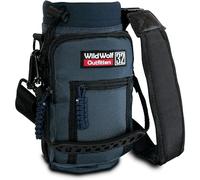 Mejor Botella de Agua Soporte para 32 oz Bolsa de Botellas, Proteger aislar su matraz con Este Portador de Grado Militar 2 Bolsillos una Correa para el Hombro Acolchada Ajustable Azul Marino