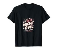 Mejor Búho Nocturno Divertido Camiseta