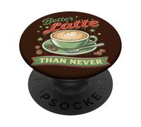 Mejor café Latte Que Nunca Arte PopSockets PopGrip Adhesivo