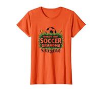 Mejor campeona de fútbol del Mundo para Mujeres Camiseta, Mujer, Naranja, M