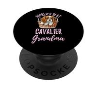 Mejor Cavalier Grandma Cavalier King Charles Granddog PopSockets PopGrip Adhesivo