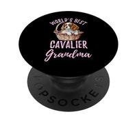 Mejor Cavalier Grandma Cavalier King Charles Granddog PopSockets PopGrip Adhesivo