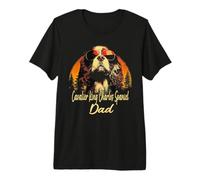 Mejor Cavalier King Charles Spaniel Papá Vintage Perro Amante Hombres Camiseta Premium