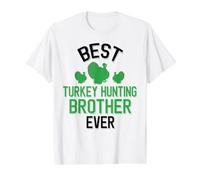 Mejor Caza de Pavos Hermano Cazador de Pavos Camiseta gráfica económica, Hombre, Blanco, L