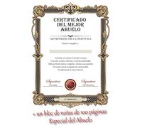 Mejor certificado de abuelo: Bloc de notas especial para todos los abuelos - idea de regalo para el abuelo
