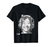 Mejor Colección de Música Joven Asiática Con Auricular Oscuro Camiseta