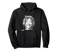 Mejor Colección de Música Joven Asiática Con Auricular Oscuro Sudadera con Capucha