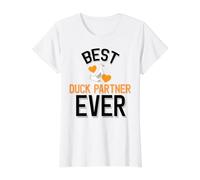 Mejor compañero de Pato Siempre Lindo Amante de los Patos Camiseta gráfica económica, Mujer, Blanco, XS