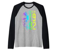 Mejor de 1982 Vintage Disco de Vinilo Amante Gothic Skull LP Camiseta Manga Raglan