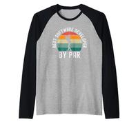 Mejor desarrollador de Software por par Funny Golfing Broma Retro Camiseta Manga Raglan