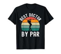 Mejor Doctor por par Divertido Doctor Golf Humor Retro Camiseta