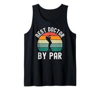 Mejor Doctor por par Divertido Doctor Golf Humor Retro Camiseta sin Mangas