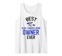 Mejor dueño de Skink de Lengua Azul Alguna Vez Lindo Reptil Mascota Camiseta sin Mangas