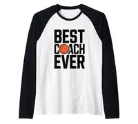 Mejor Entrenador de Baloncesto para Hombres, Idea de Regalo, Cesta Divertida Camiseta Manga Raglan