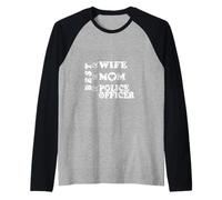 Mejor Esposa, mamá & Oficial de policía - Mujer empoderada Camiseta Manga Raglan