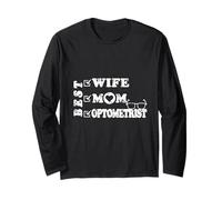 Mejor Esposa, mamá & Optometrista - Obra de Arte de Mujeres empoderadas Manga Larga