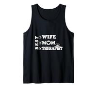 Mejor Esposa, Mamá & Terapeuta Psicólogo Obra de Arte Camiseta sin Mangas