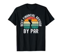 Mejor Finacial Asesor por par Divertido Golf Broma Retro Camiseta