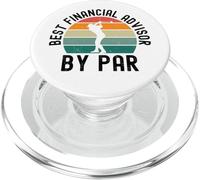 Mejor Finacial Asesor por par Divertido Golf Humor Retro PopSockets PopGrip para MagSafe
