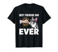 Mejor Frenchie Dad Ever Fist Bump Fun Camiseta