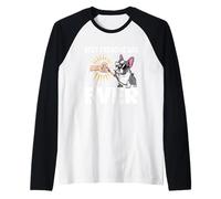 Mejor Frenchie Dad Ever Fist Bump Fun Camiseta Manga Raglan