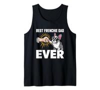 Mejor Frenchie Dad Ever Fist Bump Fun Camiseta sin Mangas