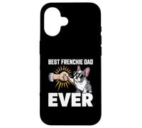 Mejor Frenchie Dad Ever Fist Bump Fun Carcasa para iPhone 16