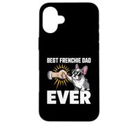 Mejor Frenchie Dad Ever Fist Bump Fun Carcasa para iPhone 16 Plus